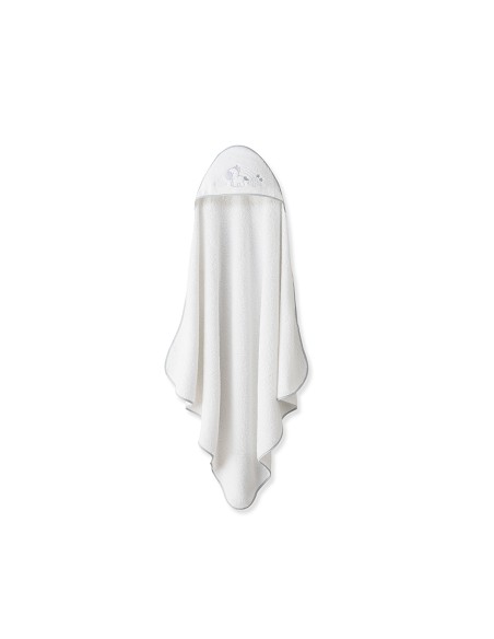 Capa Baño 1X1 Mod Unicornio Nubes+Babero Bco/Gris