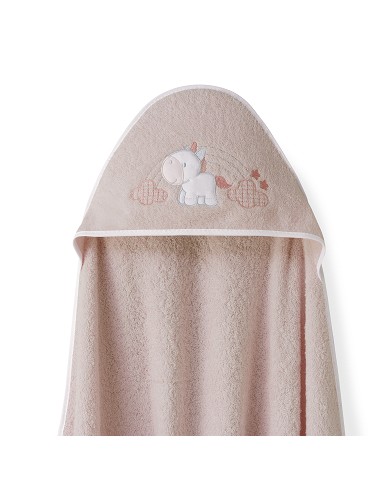 Capa Baño 1X1 Mod Unicornio Nubes+Babero Rosa...