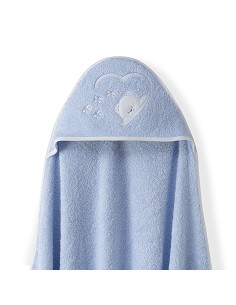 Capa Baño 1X1 Mod Oso Mariposas+Babero Azul 2