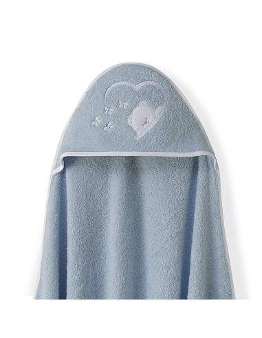 Capa Baño 1X1 Mod Oso Mariposas+Babero Petroleo