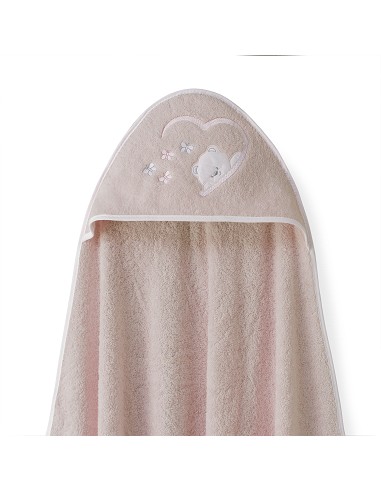 Capa Baño 1X1 Mod Oso Mariposas+Babero Rosa...