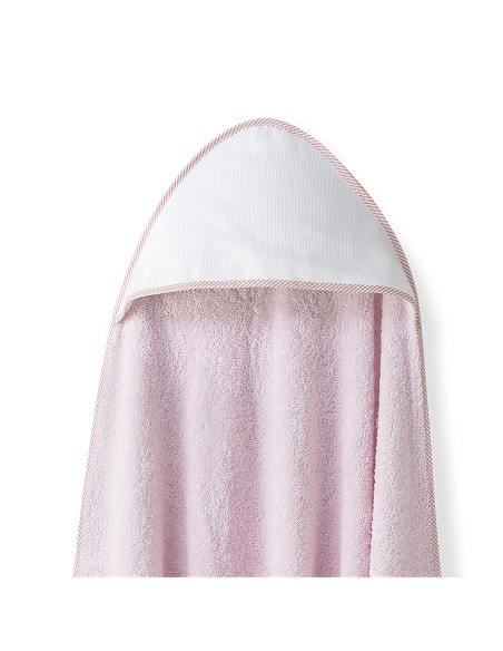 Capa Baño 1X1 Mod Punto de Cruz Liso+Babero Rosa