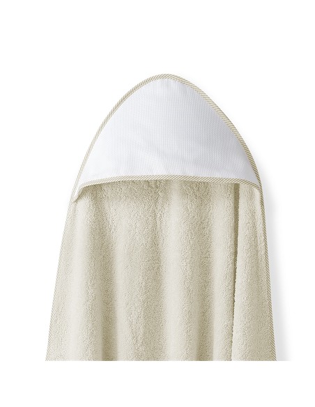 Capa Baño 1X1 Mod Punto de Cruz Liso+Babero Beig