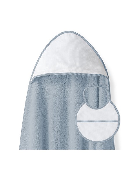 Capa Baño 1X1 Mod Punto de Cruz Liso+Babero Petroleo