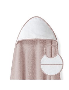 Capa Baño 1X1 Mod Punto de Cruz Liso+Babero Rosa Maquillaje