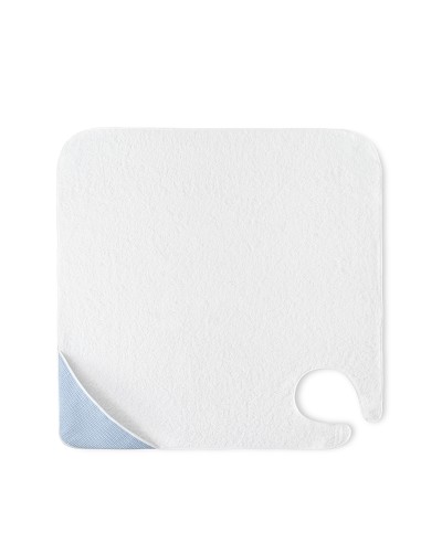 Capa de Baño Delantal Mod Nido de Abeja Bco/Azul