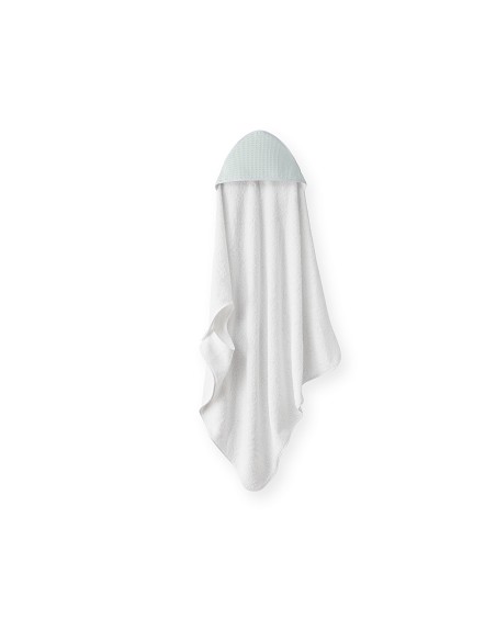 Capa de Baño Delantal Mod Nido de Abeja Bco/Verde