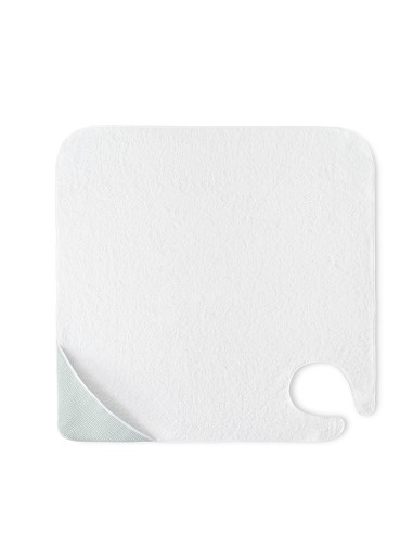 Capa de Baño Delantal Mod Nido de Abeja Bco/Verde