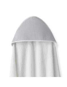 Capa de Baño Delantal Mod Nido de Abeja Bco/Gris