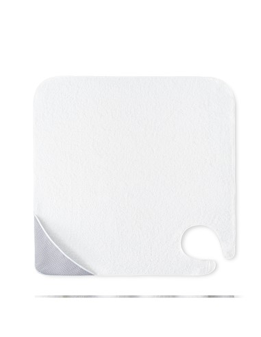 Capa de Baño Delantal Mod Nido de Abeja Bco/Gris