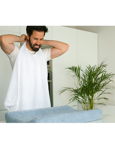 Capa de Baño Delantal Mod Nido de Abeja Bco/Gris