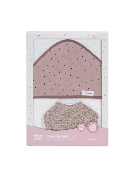 Capa de Baño 1X1 Mod Puntos Muselina Bco/Maquillaje