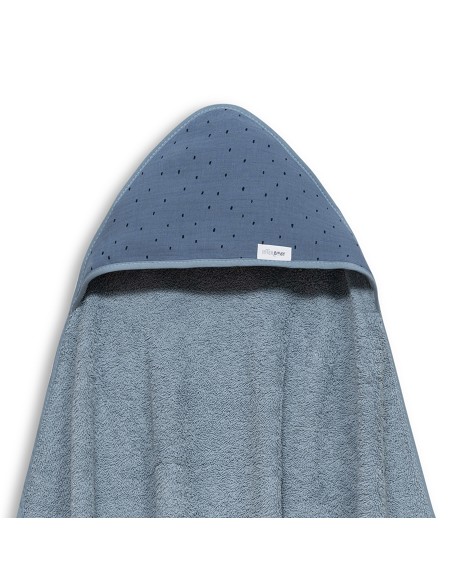 Capa de Baño 1X1 Mod Puntos Muselina Petroleo