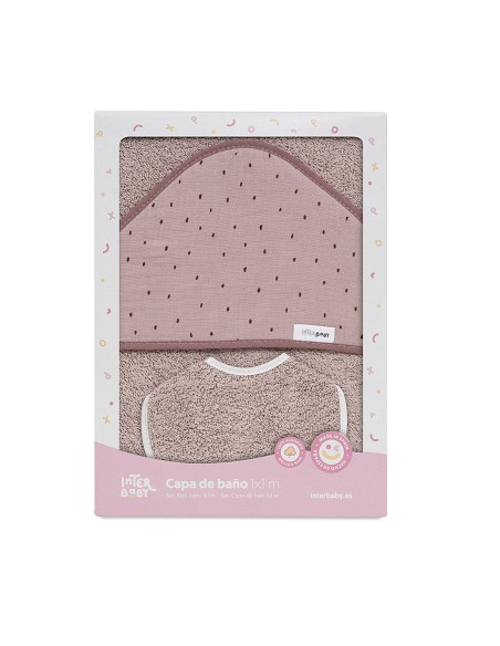 Capa de Baño 1X1 Mod Puntos Muselina Rosa Maquillaje