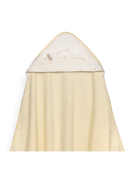 Capa Baño 1X1 Mod Cara Osito Baby Pasacinta+Babero Beig