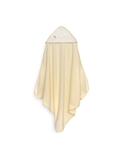 Capa Baño 1X1 Mod Cara Osito Baby Pasacinta+Babero Beig