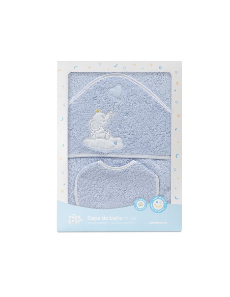 Capa Baño 1X1 Mod Elefante Globo Corazon Azul