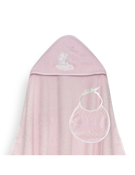 Capa Baño 1X1 Mod Elefante Globo Corazon Rosa