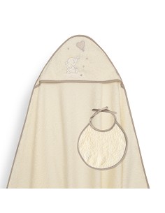 Capa Baño 1X1 Mod Elefante Globo Corazon Beig