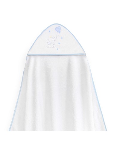 Capa Baño 1X1 Mod Elefante Globo Corazon Bco/Azul