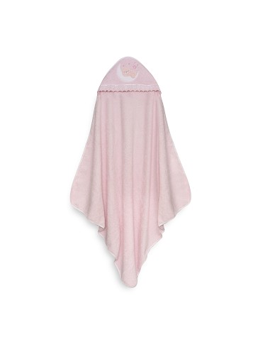 Capa Baño 1X1 Mod Osito Luna Guipur+Babero Rosa