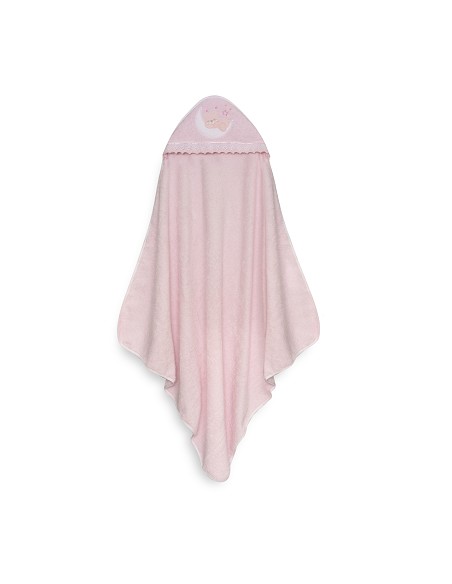 Capa Baño 1X1 Mod Osito Luna Guipur+Babero Rosa