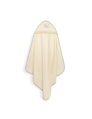 Capa Baño 1X1 Mod Osito Luna Guipur+Babero Beig