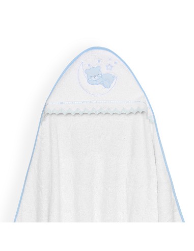 Capa Baño 1X1 Mod Osito Luna Guipur+Babero...