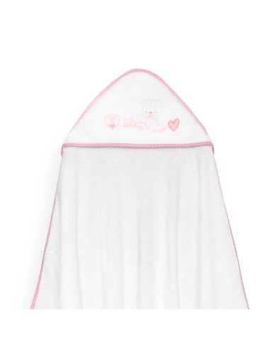 Capa Baño 1X1 Mod Corazones Bebe Osito+Babero...