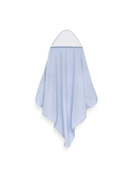 Capa Baño 1X1 Mod Estrellas Lunas Bodoques+Babero Azul