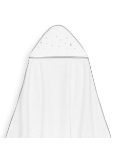 Capa Baño 1X1 Mod Estrellas Lunas Bodoques+Babero Bco/Gris