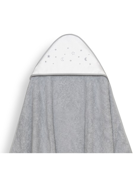 Capa Baño 1X1 Mod Estrellas Lunas Bodoques+Babero Gris