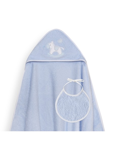 Capa Baño 1X1 Mod Caballito+Babero Azul