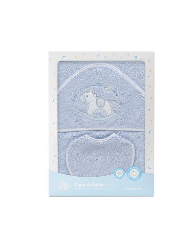 Capa Baño 1X1 Mod Caballito+Babero Azul
