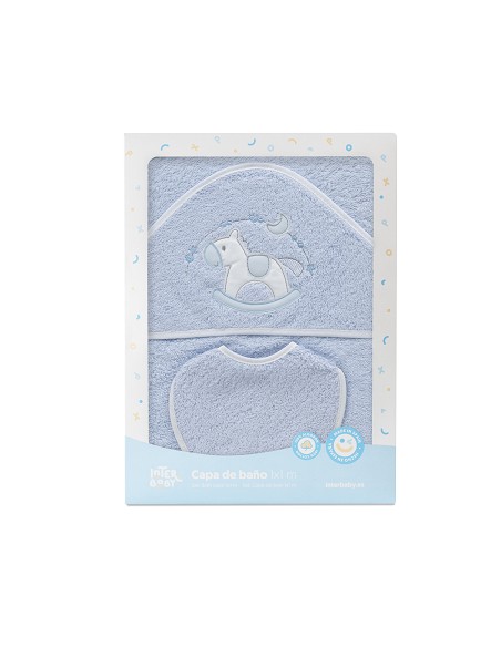 Capa Baño 1X1 Mod Caballito+Babero Azul