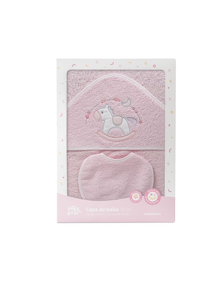 Capa Baño 1X1 Mod Caballito+Babero Rosa