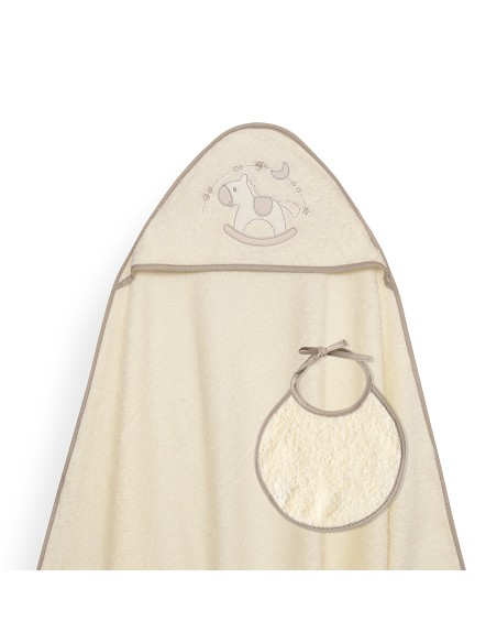 Capa Baño 1X1 Mod Caballito+Babero Beig