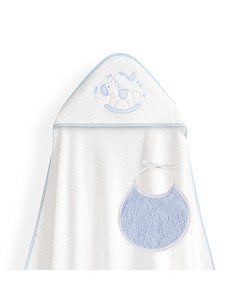 Capa Baño 1X1 Mod Caballito+Babero Bco/Azul