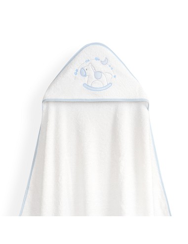 Capa Baño 1X1 Mod Caballito+Babero Bco/Azul