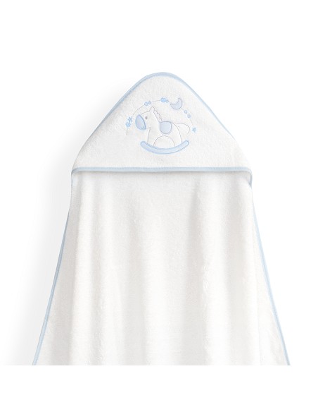 Capa Baño 1X1 Mod Caballito+Babero Bco/Azul