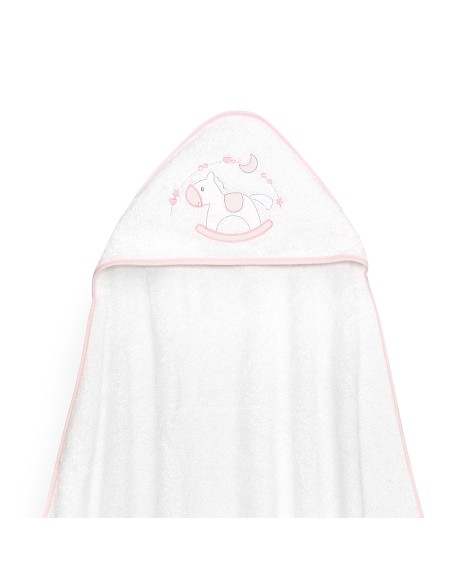 Capa Baño 1X1 Mod Caballito+Babero Bco/Rosa