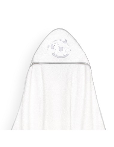 Capa Baño 1X1 Mod Caballito+Babero Bco/Gris