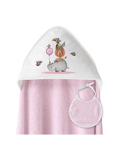 Capa Baño 1X1 Mod Rino-Leon Estampado Rosa