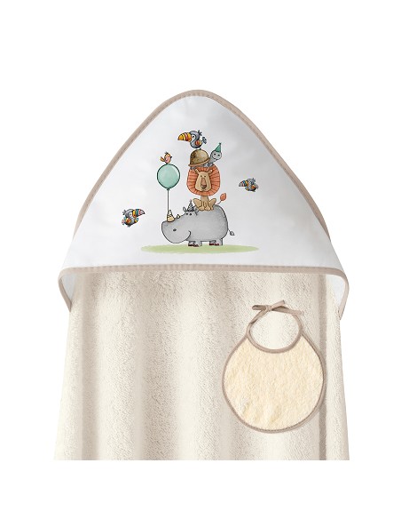 Capa Baño 1X1 Mod Rino-Leon Estampado Beig