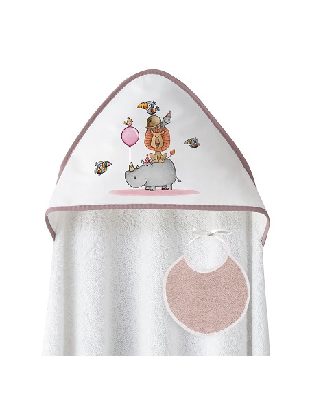 Capa Baño 1X1 Mod Rino-Leon Estampado Bco/Maquillaje