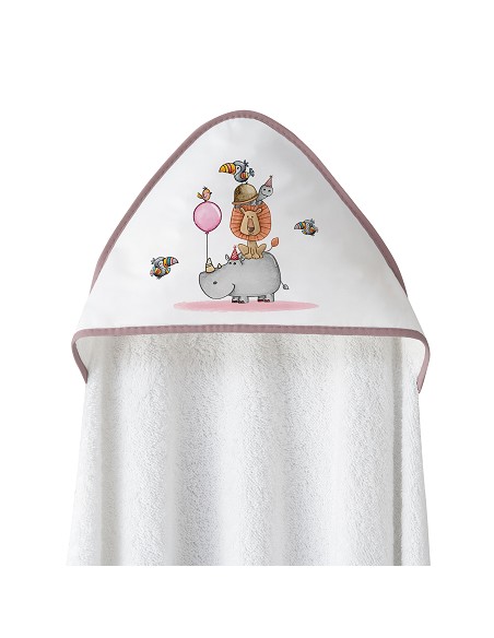 Capa Baño 1X1 Mod Rino-Leon Estampado Bco/Maquillaje