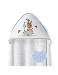 Capa Baño 1X1 Mod Rino-Leon Estampado Bco/Azul