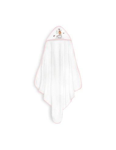 Capa Baño 1X1 Mod Rino-Leon Estampado Bco/Rosa