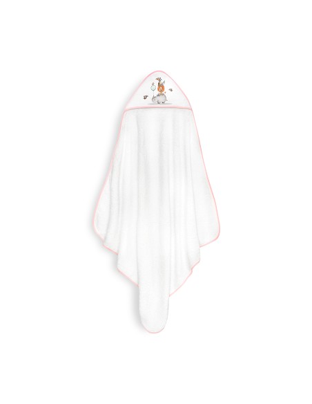 Capa Baño 1X1 Mod Rino-Leon Estampado Bco/Rosa