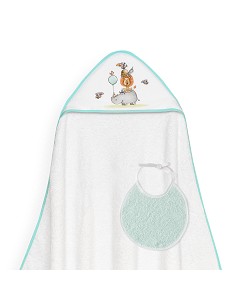 Capa Baño 1X1 Mod Rino-Leon Estampado Bco/Verde